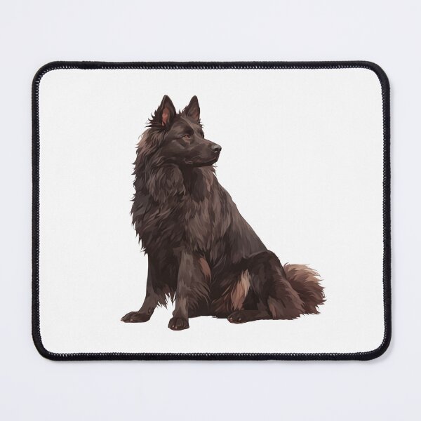 Item preview, Black Belgian Sheepdog Portrait designed and sold by SMARTKIT DESIGNAGENCY.