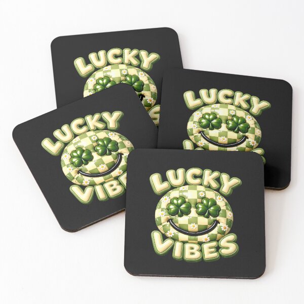 Item preview, Lucky Vibes Retro Groovy Shamrock Smile Face St Patricks Day  designed and sold by clothesy7.
