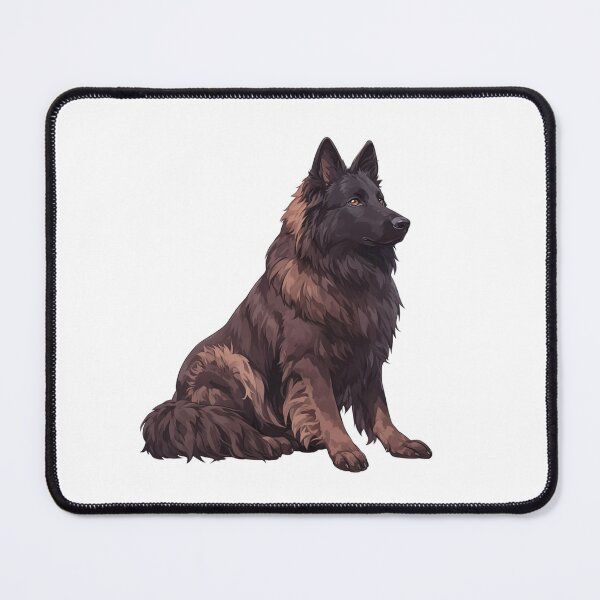 Item preview, Black Belgian Sheepdog Portrait designed and sold by SMARTKIT DESIGNAGENCY.