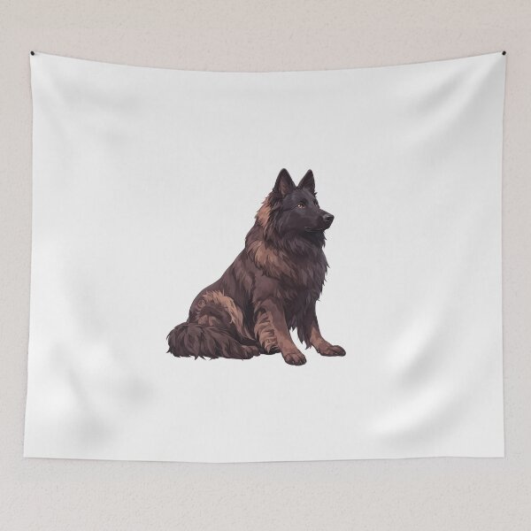 Item preview, Black Belgian Sheepdog Portrait designed and sold by SMARTKIT  DESIGNAGENCY.