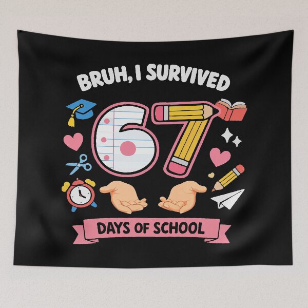Item preview, Bruh I survived 67 days of school designed and sold by HandicraftArt.
