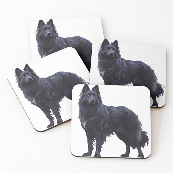 Item preview, Black Belgian Sheepdog Portrait designed and sold by SMARTKIT  DESIGNAGENCY.