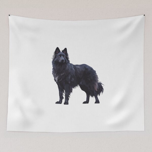 Item preview, Black Belgian Sheepdog Portrait designed and sold by SMARTKIT  DESIGNAGENCY.
