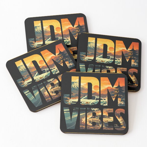Item preview, JDM Vibes - 1980's Japanese Drift Sunset Illustration designed and sold by YooriDare.