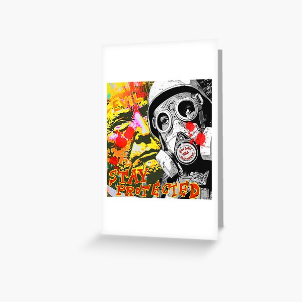 Stay Protected — Toxic Policy Protest Art for Politica Uk  Greeting Card