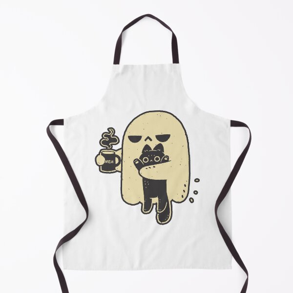 Item preview, Sleepy Ghost With Cat and Coffee designed and sold by madelenjglover.
