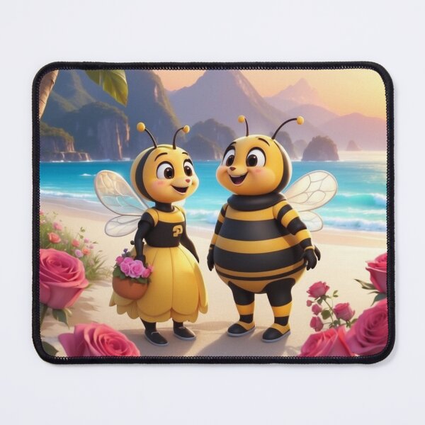Item preview, Bees love happy Valentines day! designed and sold by RoseAIArtRhythm.