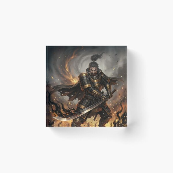 Item preview, Oda Nobunaga – The Demon King of War | Samurai Warrior in Flames | Mori no Akari Series designed and sold by Mori-no-Akari.