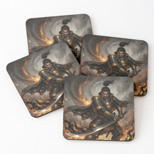 Item preview, Oda Nobunaga – The Demon King of War | Samurai Warrior in Flames | Mori no Akari Series designed and sold by Mori-no-Akari.