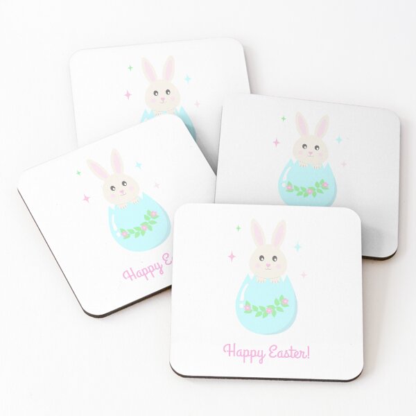Item preview, Happy Easter vertical greeting card with cute bunny. Vector illustration with holiday typography and funny rabbit character designed and sold by NadiiArt.