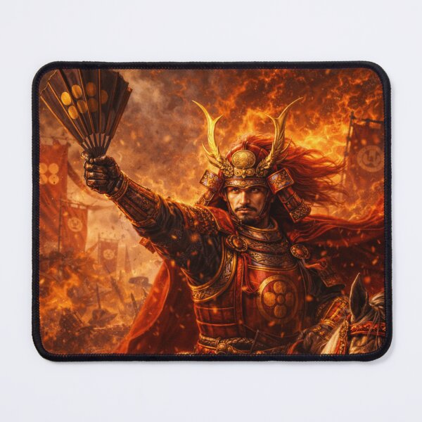 Item preview, Takeda Shingen – The Tiger of Kai | Fierce Samurai General on Horseback | Mori no Akari Series designed and sold by Mori-no-Akari.
