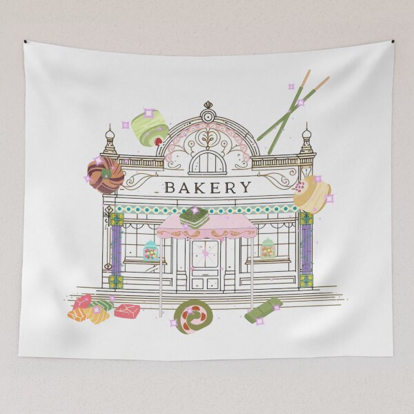 Item preview, Magical Bakery Illustration – Dreamy Cake Shop with Floating Desserts designed and sold by Sugar Wisdom .