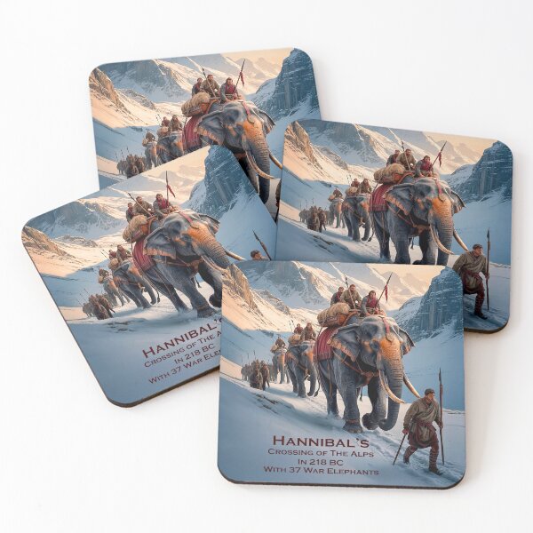 Item preview, HANNIBAL'S Crossing of the Alps in 218 BC with 37 War Elephants designed and sold by DBM Photo Art 1.