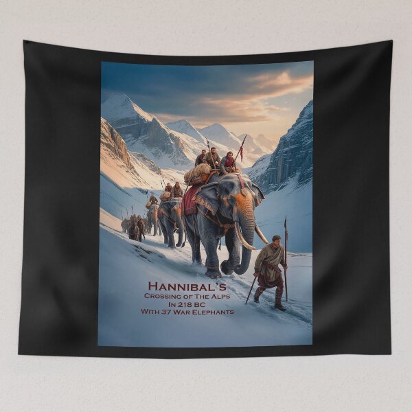Item preview, HANNIBAL'S Crossing of the Alps in 218 BC with 37 War Elephants designed and sold by DBM Photo Art 1.