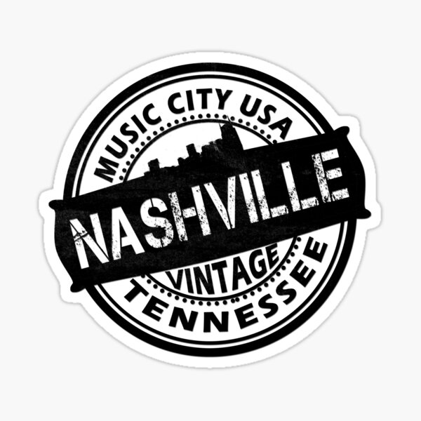 Item preview, Vintage Nashville Music City Skyline Stamp Graphic Gift designed and sold by miworldapparel.