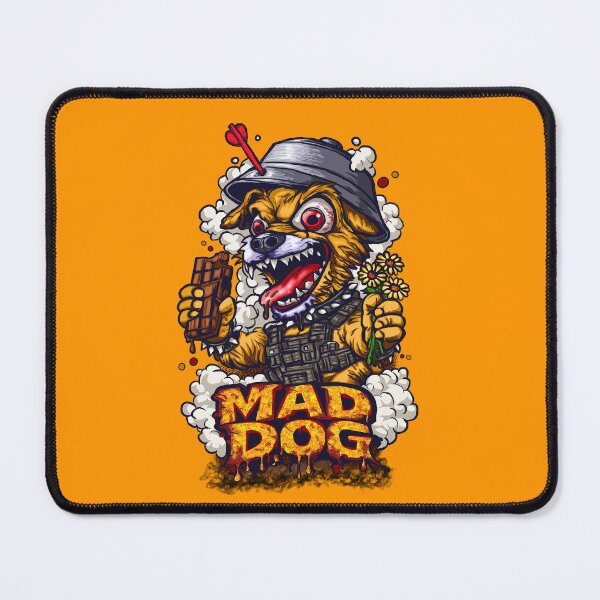 Item preview, Mad Dog Cartoon Soldier – Wild Military Style Illustration designed and sold by AmsaOza.