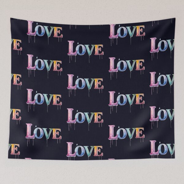 Item preview, Gentle words, love in pastel colors designed and sold by LiskoDesign.