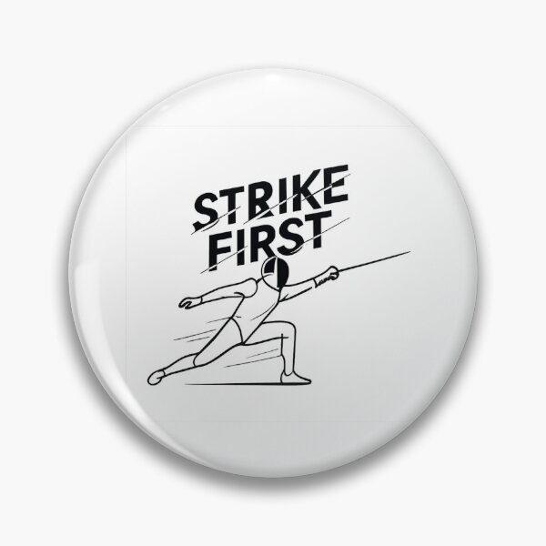 Item preview, Strike First - Minimalist Fencing Lunge Illustration designed and sold by MKreative Studio.