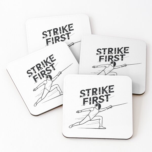 Item preview, Strike First - Minimalist Fencing Lunge Illustration designed and sold by MKreative Studio.