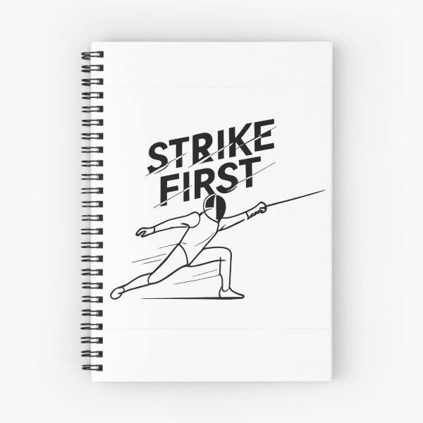 Item preview, Strike First - Minimalist Fencing Lunge Illustration designed and sold by MKreative Studio.