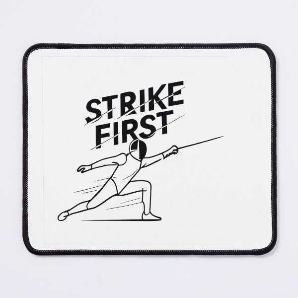 Item preview, Strike First - Minimalist Fencing Lunge Illustration designed and sold by MKreative Studio.