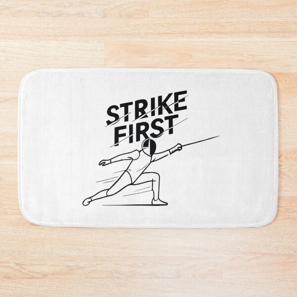 Item preview, Strike First - Minimalist Fencing Lunge Illustration designed and sold by MKreative Studio.