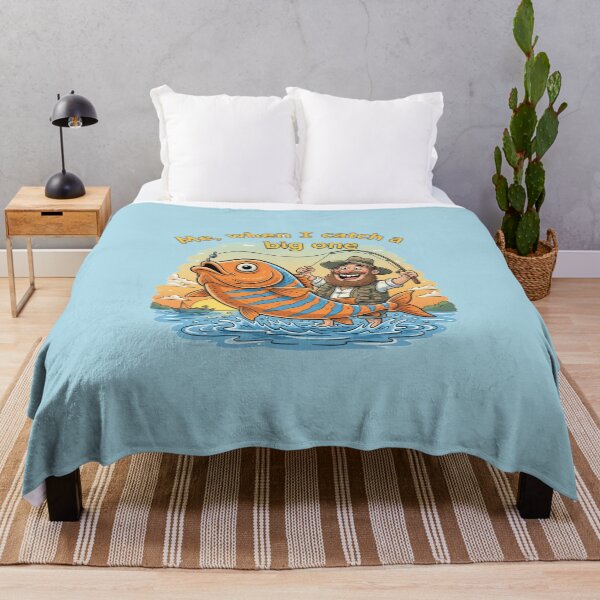 Item preview, Me when I catch a big one - a funny fisherman's dream  designed and sold by Studio Yvonne .