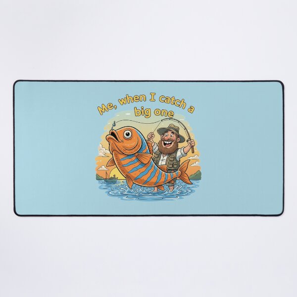 Item preview, Me when I catch a big one - a funny fisherman's dream designed and sold by Studio Yvonne .