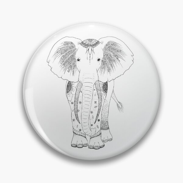 Item preview, Patterned Elephant designed and sold by Violet Inkpot.