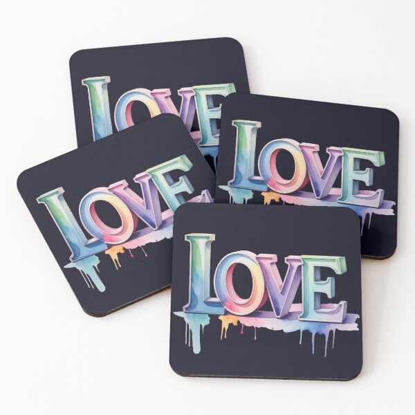Item preview, Sensitive typography, love in pastel colors designed and sold by LiskoDesign.