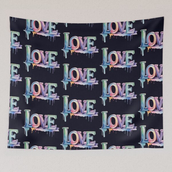 Item preview, Sensitive typography, love in pastel colors designed and sold by LiskoDesign.