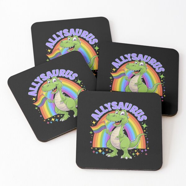 Item preview, Allysaurus T Rex Dinosaur Rainbows LGBT Gay Pride Flag 5  designed and sold by DigitaldeligArt.