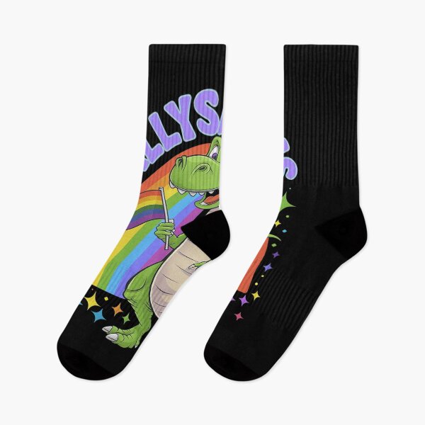 Item preview, Allysaurus T Rex Dinosaur Rainbows LGBT Gay Pride Flag 5  designed and sold by DigitaldeligArt.