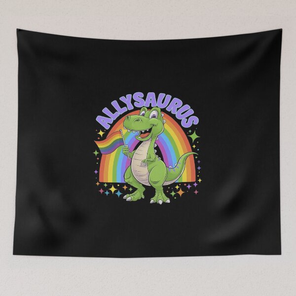 Item preview, Allysaurus T Rex Dinosaur Rainbows LGBT Gay Pride Flag 5  designed and sold by DigitaldeligArt.
