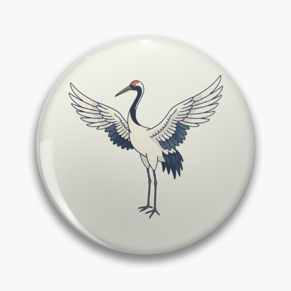 Item preview, Japanese Crane Minimal Symbolic Illustration designed and sold by daila70.