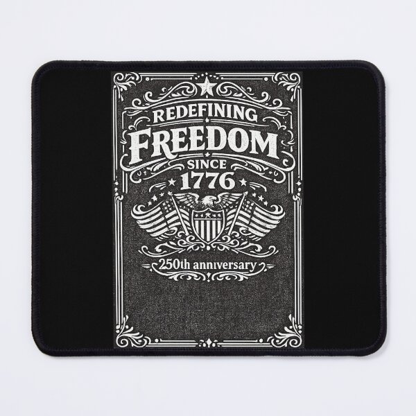 Item preview, Whiskey label styled design - Redefining Freedom Since 1776,USA 250th Anniversary Patriotic Vintage American designed and sold by digitalbitcraft.