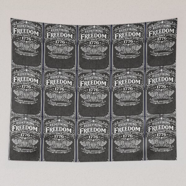Item preview, Whiskey label styled design - Redefining Freedom Since 1776,USA 250th Anniversary Patriotic Vintage American designed and sold by digitalbitcraft.