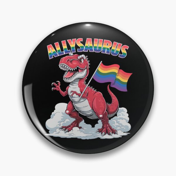 Item preview, Allysaurus T Rex Dinosaur Rainbows LGBT Gay Pride Flag T Rex  designed and sold by DigitaldeligArt.