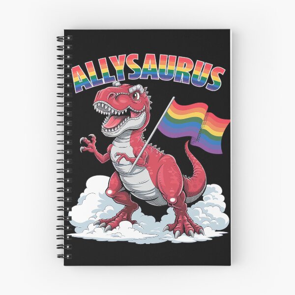 Item preview, Allysaurus T Rex Dinosaur Rainbows LGBT Gay Pride Flag T Rex  designed and sold by DigitaldeligArt.