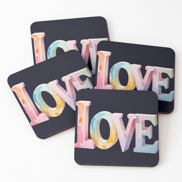 Item preview, Love letters in thick acrylic paint designed and sold by LiskoDesign.