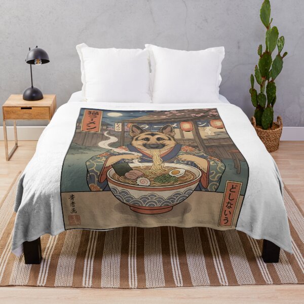 Item preview, German Shepherd Ramen Japanese Dog Art designed and sold by k3rstman1.