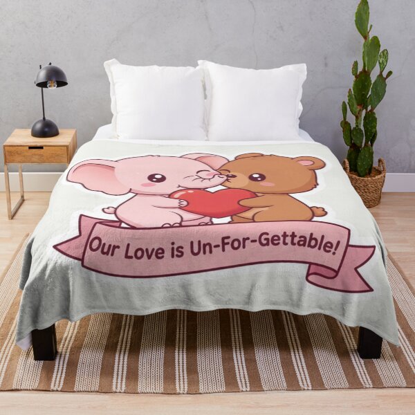 Item preview, Our Love is Un-For-Gettable! Cute Kawaii Elephant and Bear Valentine designed and sold by arup7980.