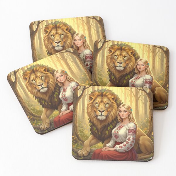 Item preview, Ukrainian Soul: Fantasy Princess and the Guardian Lion designed and sold by Holub Art Studio & design.