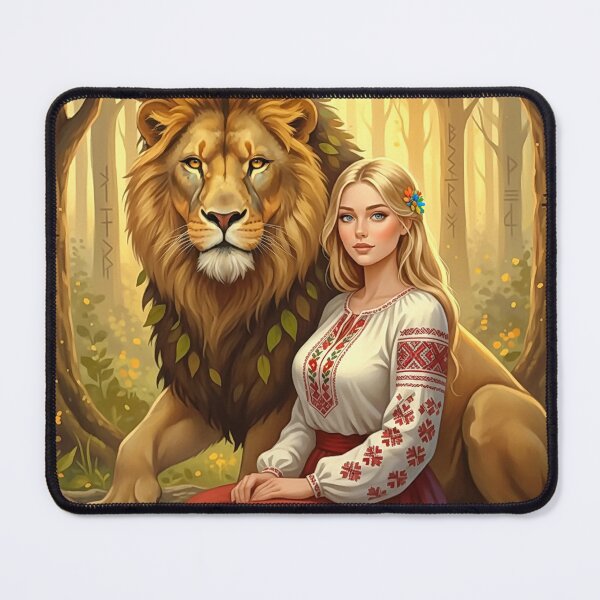 Item preview, Ukrainian Soul: Fantasy Princess and the Guardian Lion designed and sold by Holub Art Studio & design.