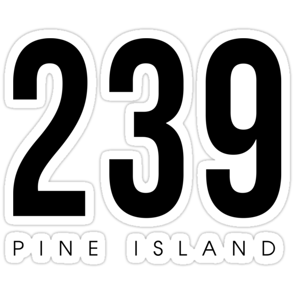 "Pine Island, FL - 239 Area Code design" Stickers by CartoCreative ...