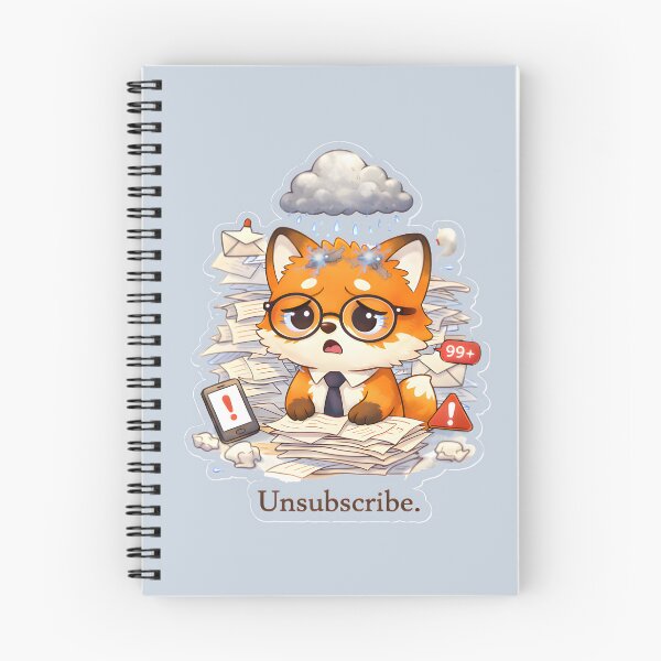 Item preview, Unsubscribe Overwhelmed Office Fox designed and sold by Still Breathing Studio.