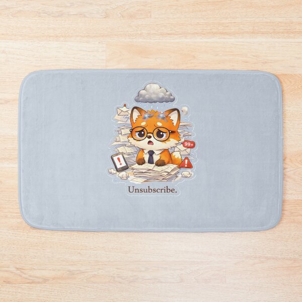 Item preview, Unsubscribe Overwhelmed Office Fox designed and sold by Still Breathing Studio.