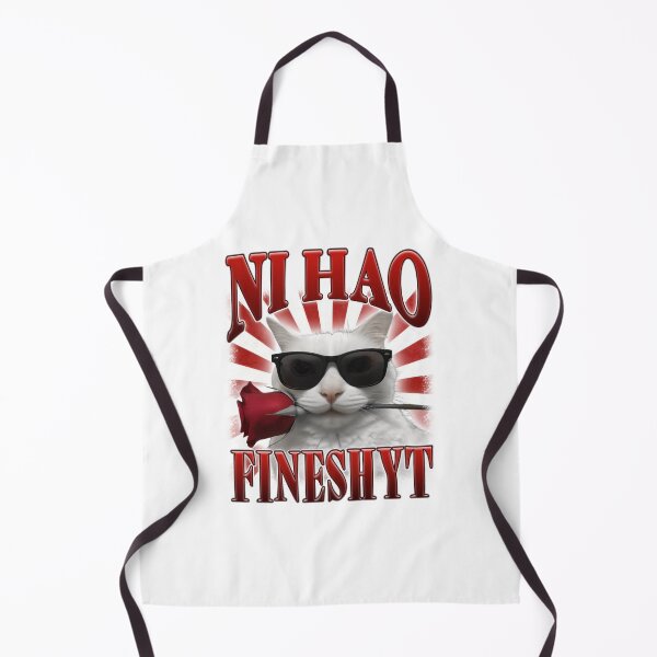 Item preview, Ni Hao Fineshyt Funny Rizz Cat Meme designed and sold by bngfx.