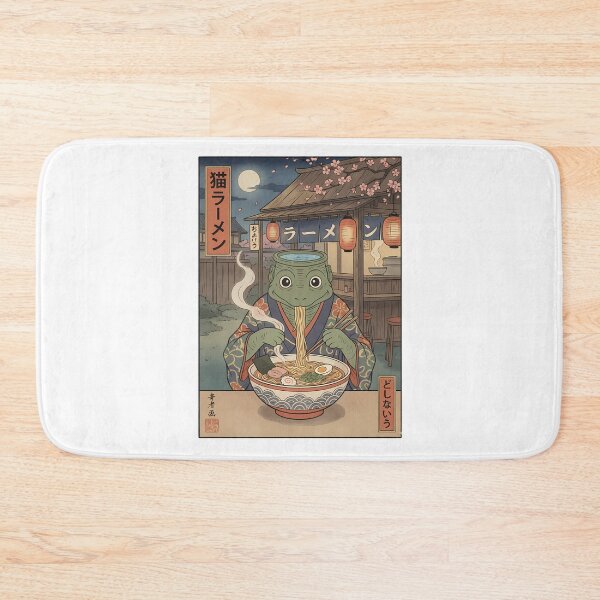 Item preview, Whimsical Kappa Eating Ramen Japanese Art designed and sold by k3rstman1.