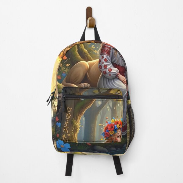 Item preview, Slavic Guardian: Ukrainian Princess with Forest Lion designed and sold by Holub Art Studio & design.